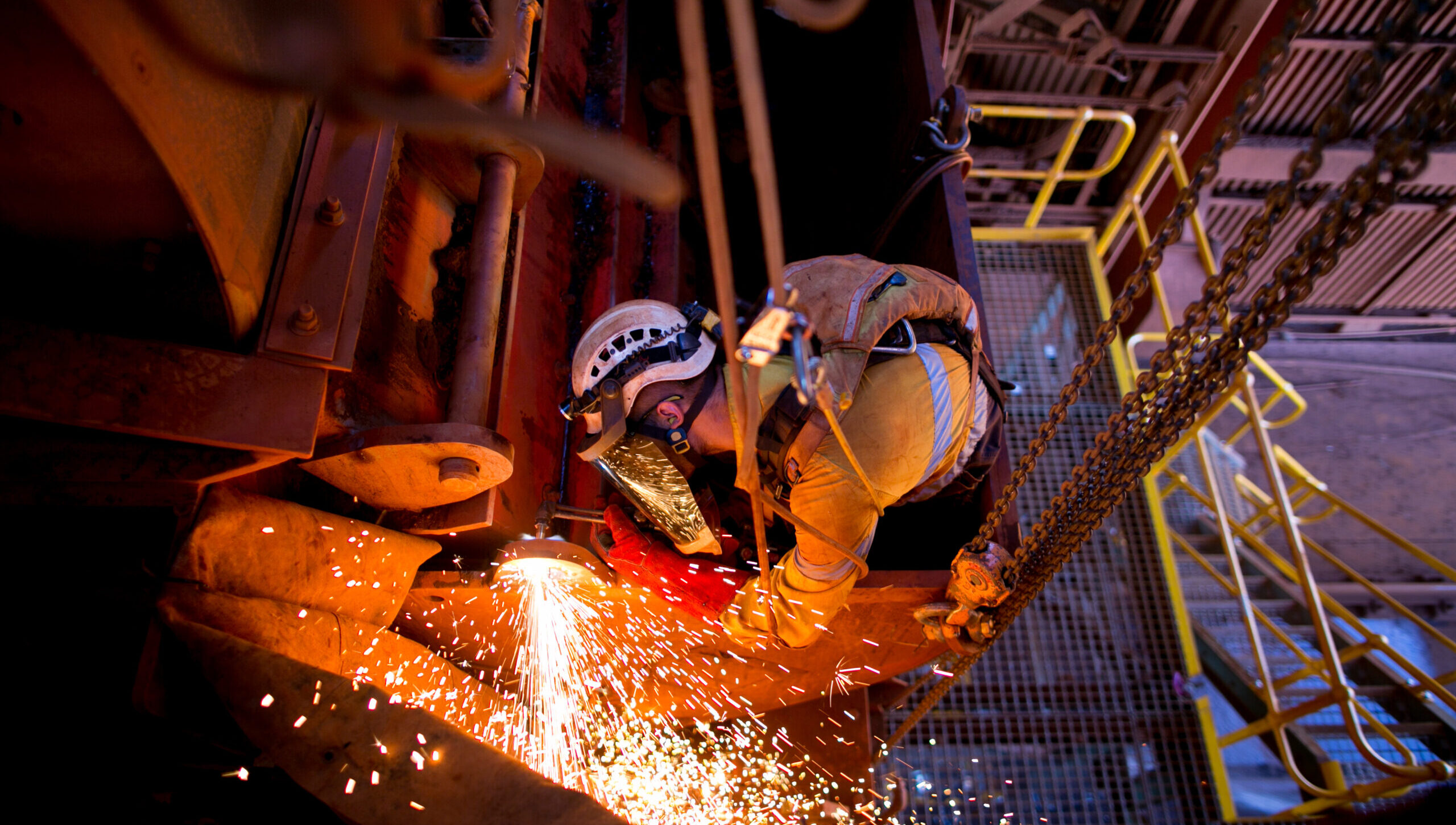 Rope access welder